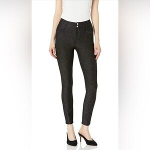 PAIGE Black and White Striped Leggings